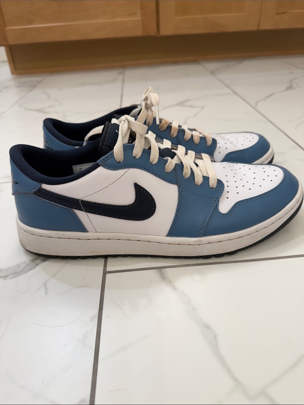 Men’s Nike Air Jordan 1 Low Golf "White Aegean Storm", size 11